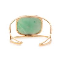 YELLOW GOLD AND JADE CUFF BRACELET