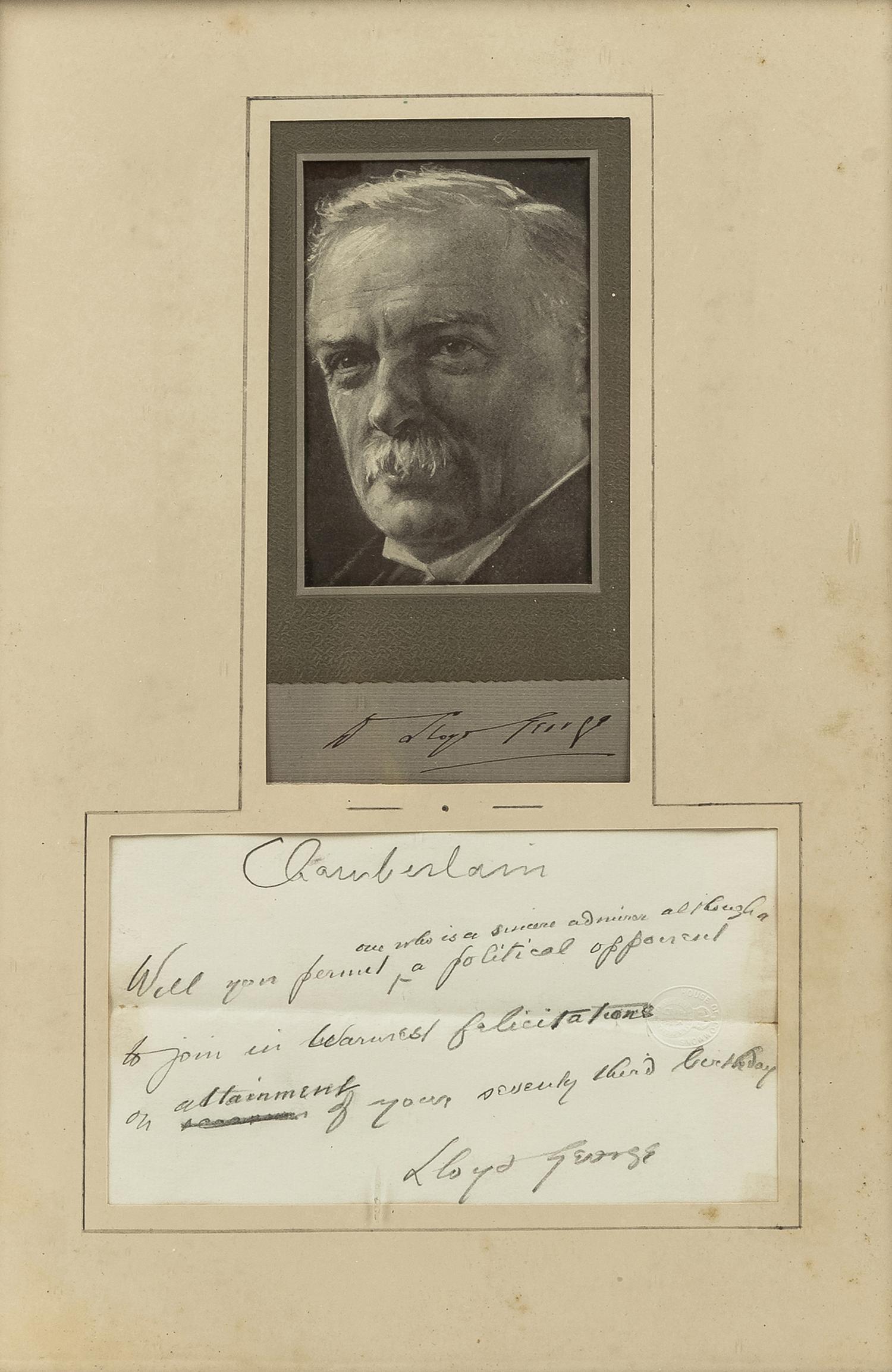 [WORLD LEADERS]. A group of 9 framed items, many signed, by various literary, political, and scientific figures of the 19th and 20th centuries, comprising: