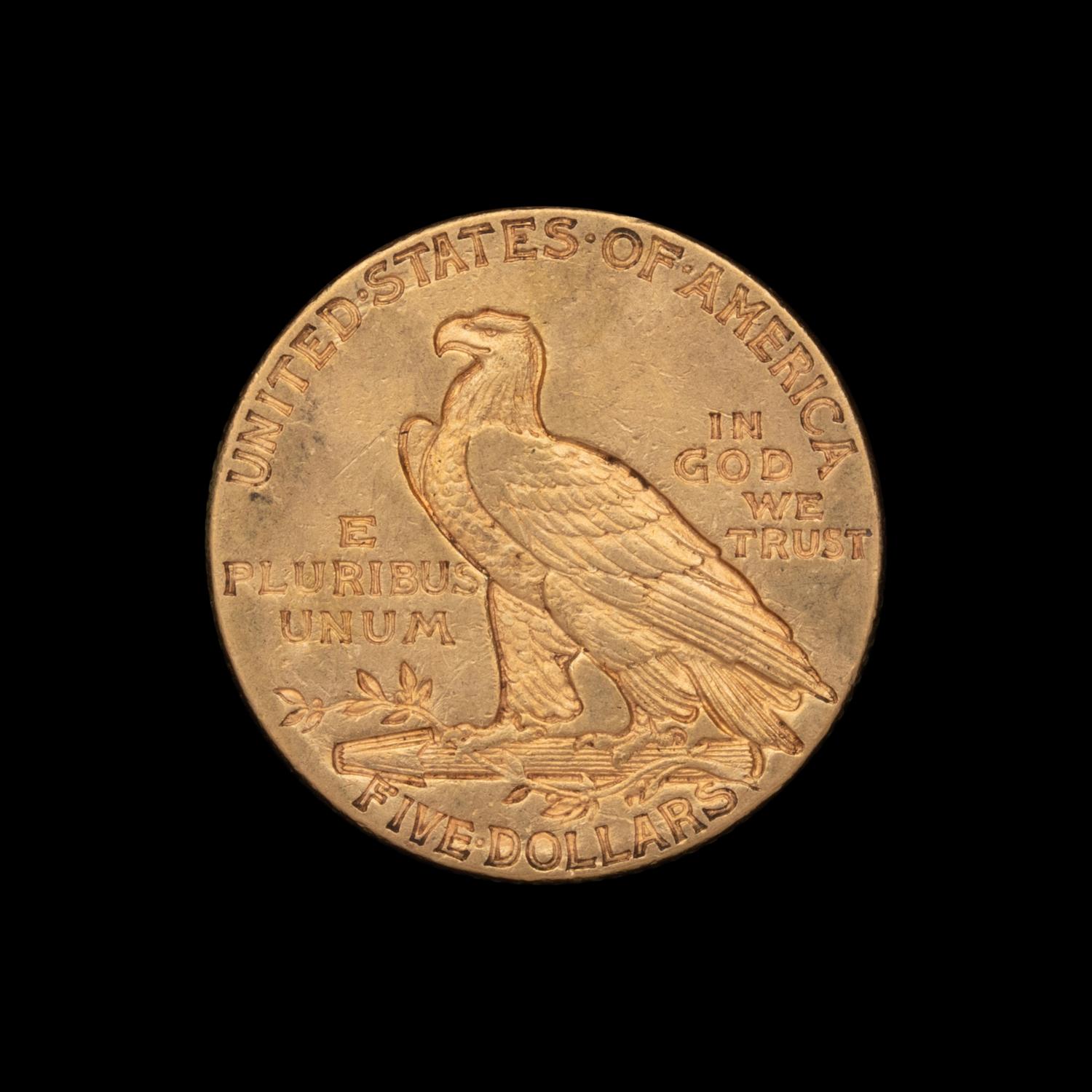 A 1910 Indian Head $5 Gold Coin