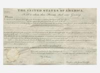[Presidential] Adams, John Quincy: Partially-Printed Document, signed