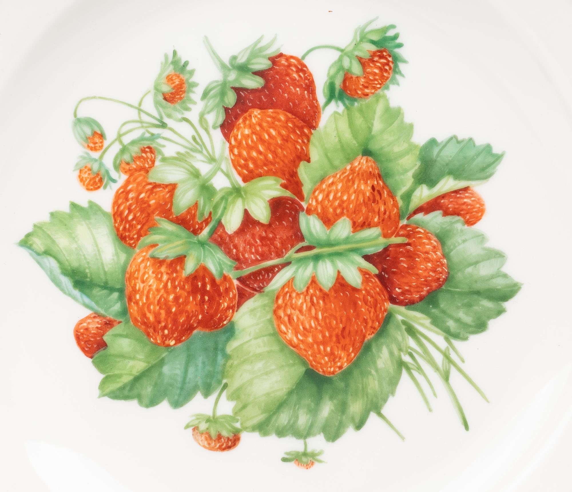 Four Royal Copenhagen Porcelain Fruit Plates