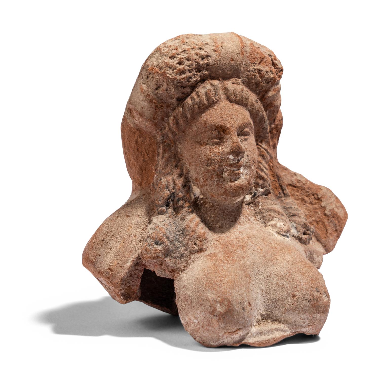 An Egyptian Terracotta Bust of Baubo