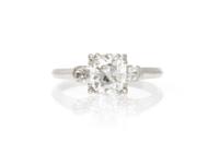 An 18 Karat White Gold and Diamond Ring, 1.90 dwts.