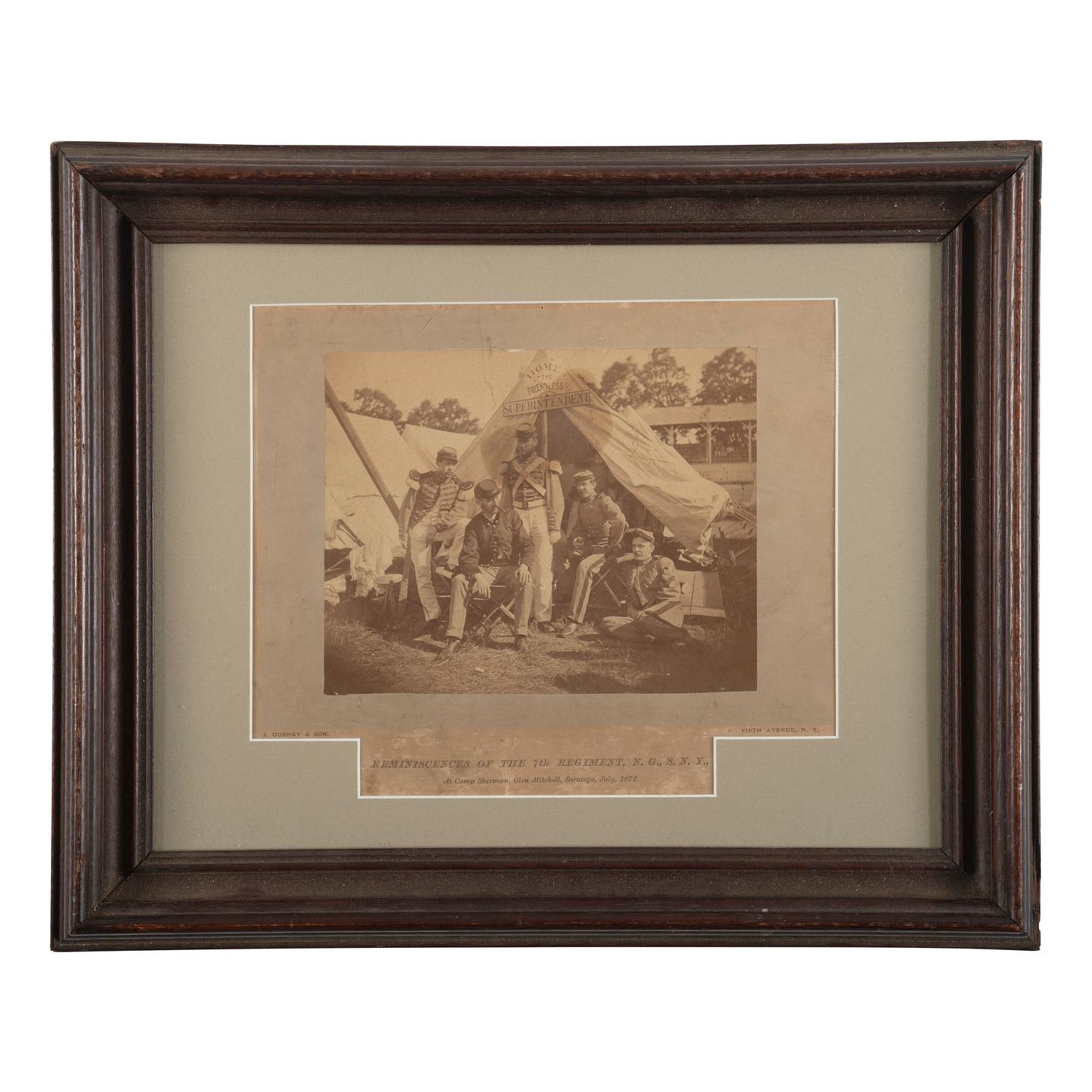 [Early Photography]. A group of 13 Photographs of the 7th New York State Militia.