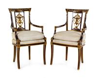A Pair of Italian Painted Armchairs