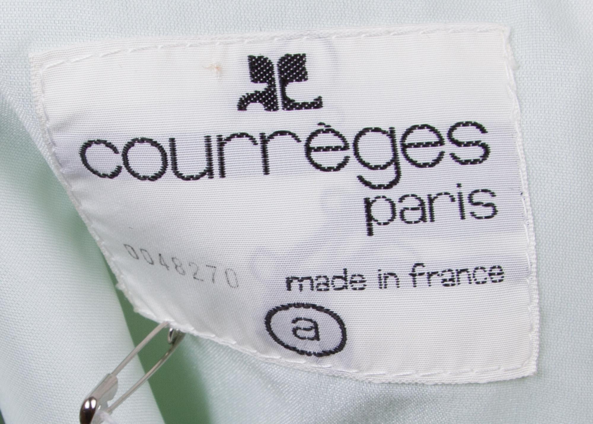 A Group of Three Courreges Skirts, Mint and navy, Size A, blue Size B.
