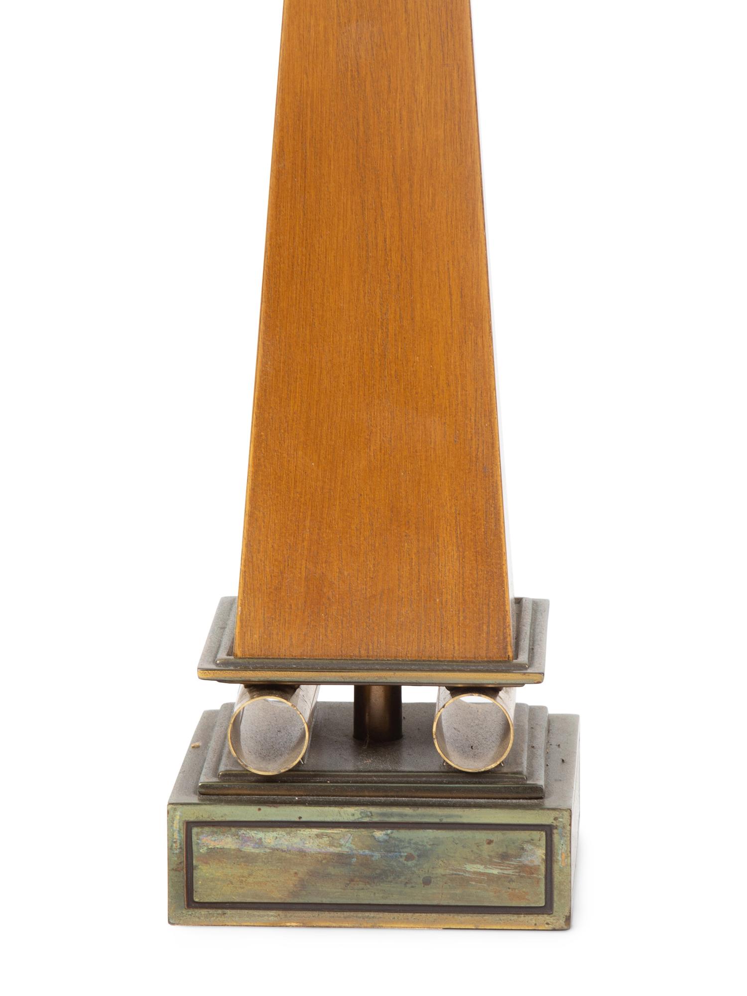 A Pair of Tommi Parzinger for Stiffel Obelisk-Form Table Lamps