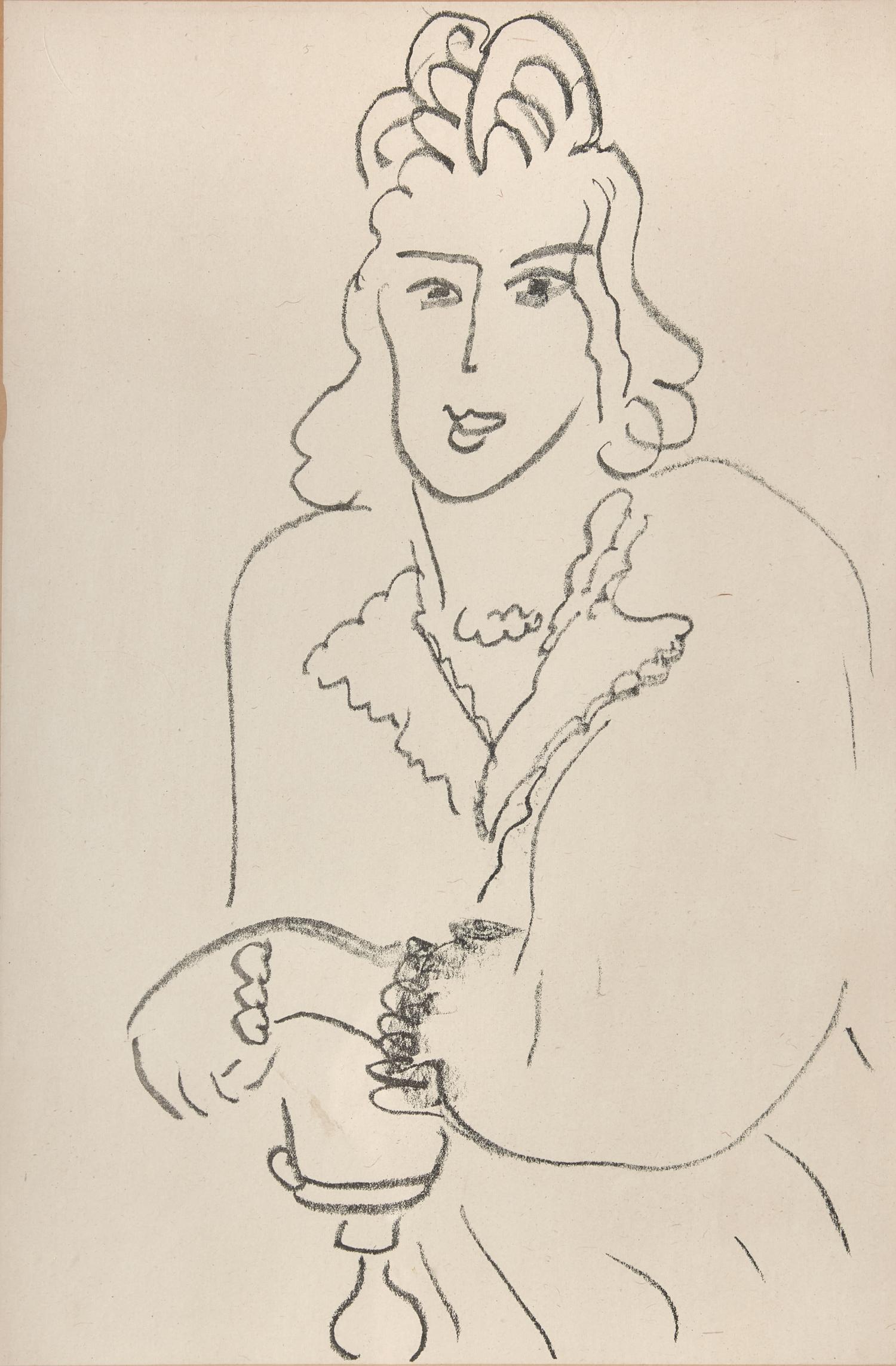 Jeune Femme Coiffure Louis XV from Poèmes de Charles D’Orléans , 1942