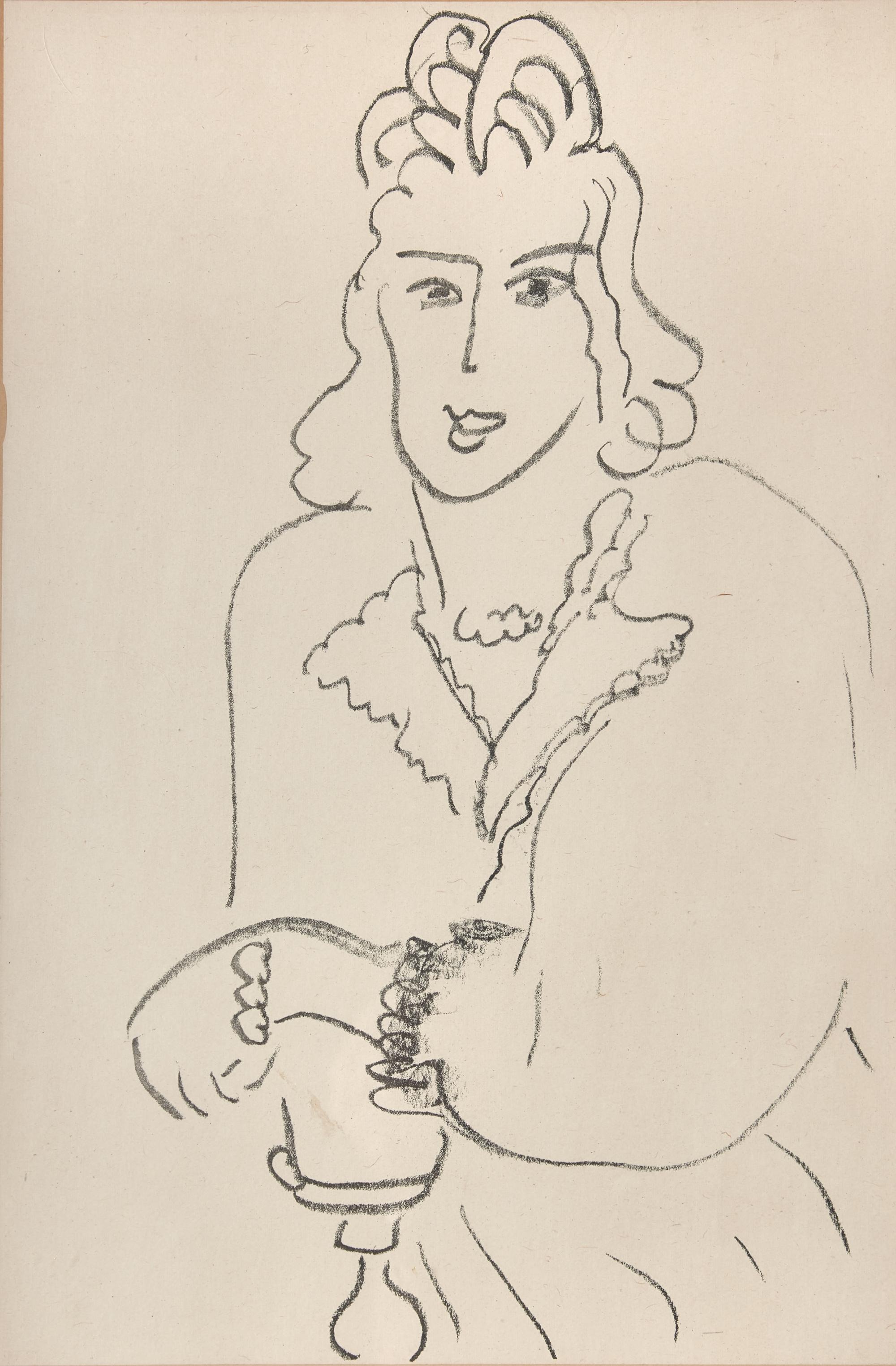Jeune Femme Coiffure Louis XV from Poèmes de Charles D’Orléans , 1942