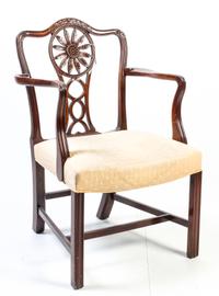 A George III Style Open Armchair Height 38 inches. — 19TH/20TH CENTURY