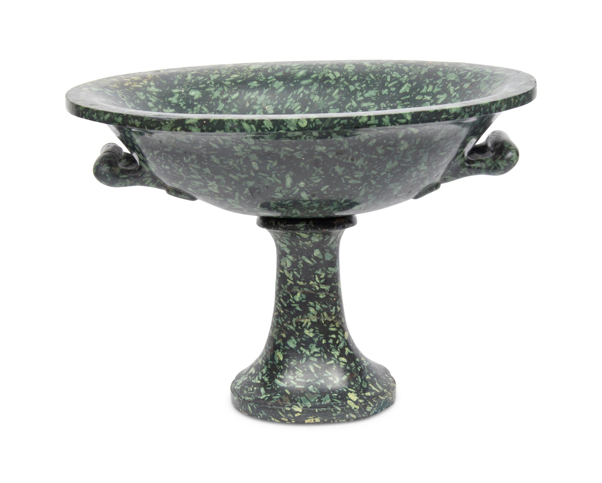 A Carved Green Porphyry Tazza