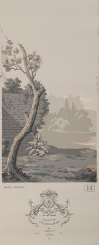 A Complete Set of Fourteen Zuber et Cie. La Cote de Villefranche Wallpaper Panels