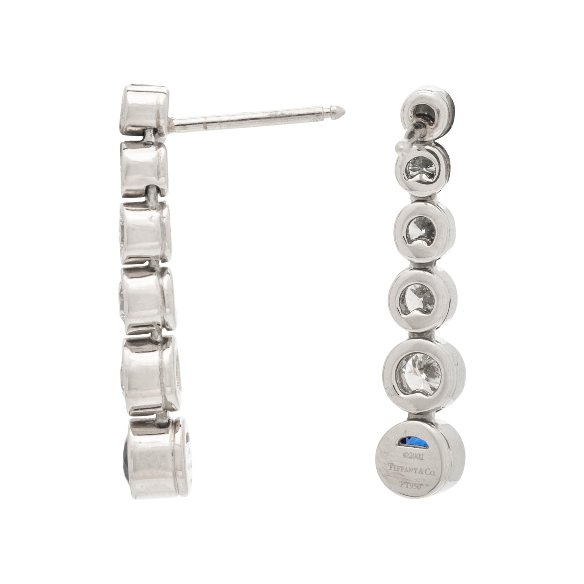 TIFFANY & CO., DIAMOND AND SAPPHIRE 'JAZZ' EARRINGS