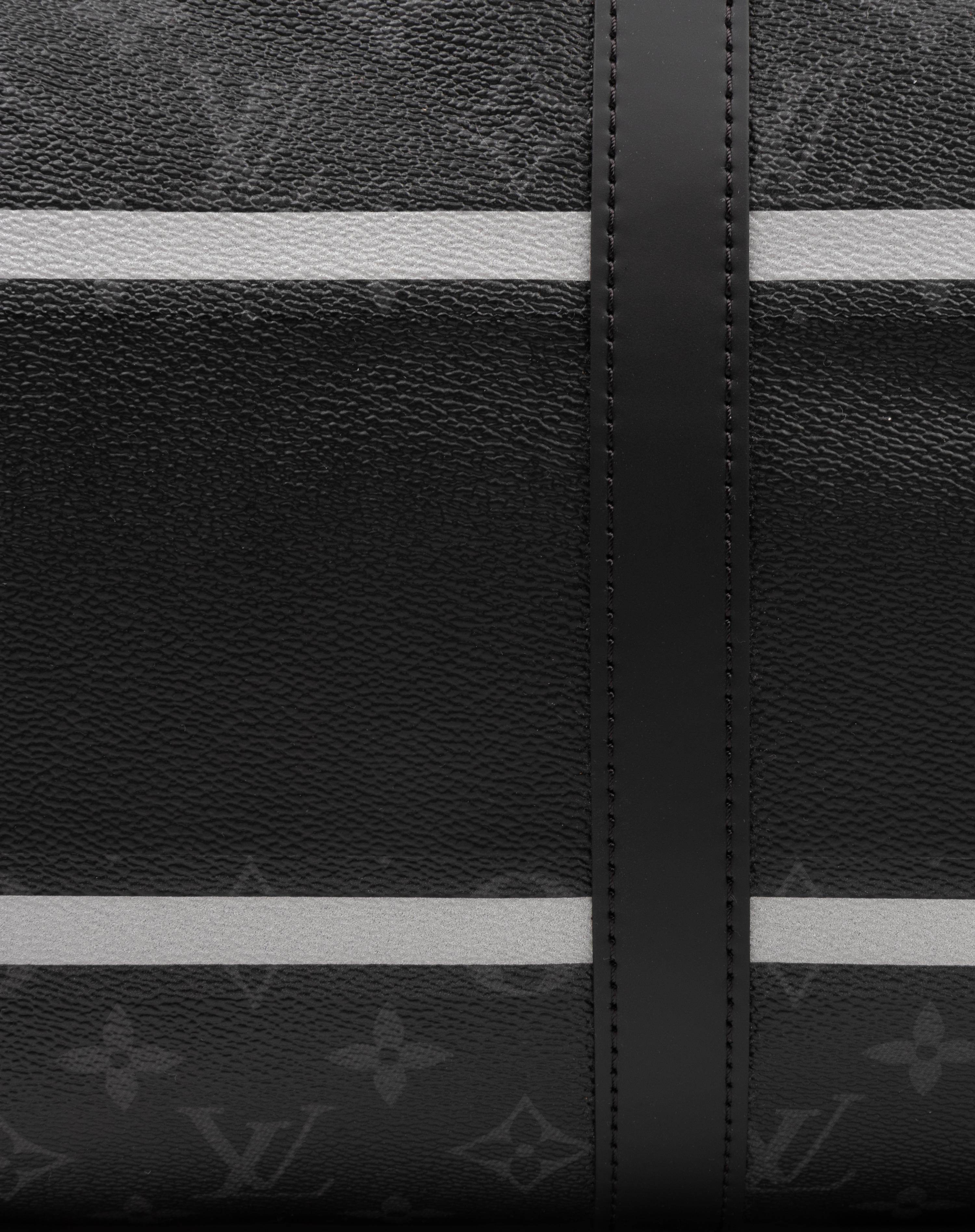 Louis Vuitton Keepall Bandoulière 45 in Monogram Eclipse Canvas, Flash Fragment, Fujiwara X Fragment, Fall Winter 2017