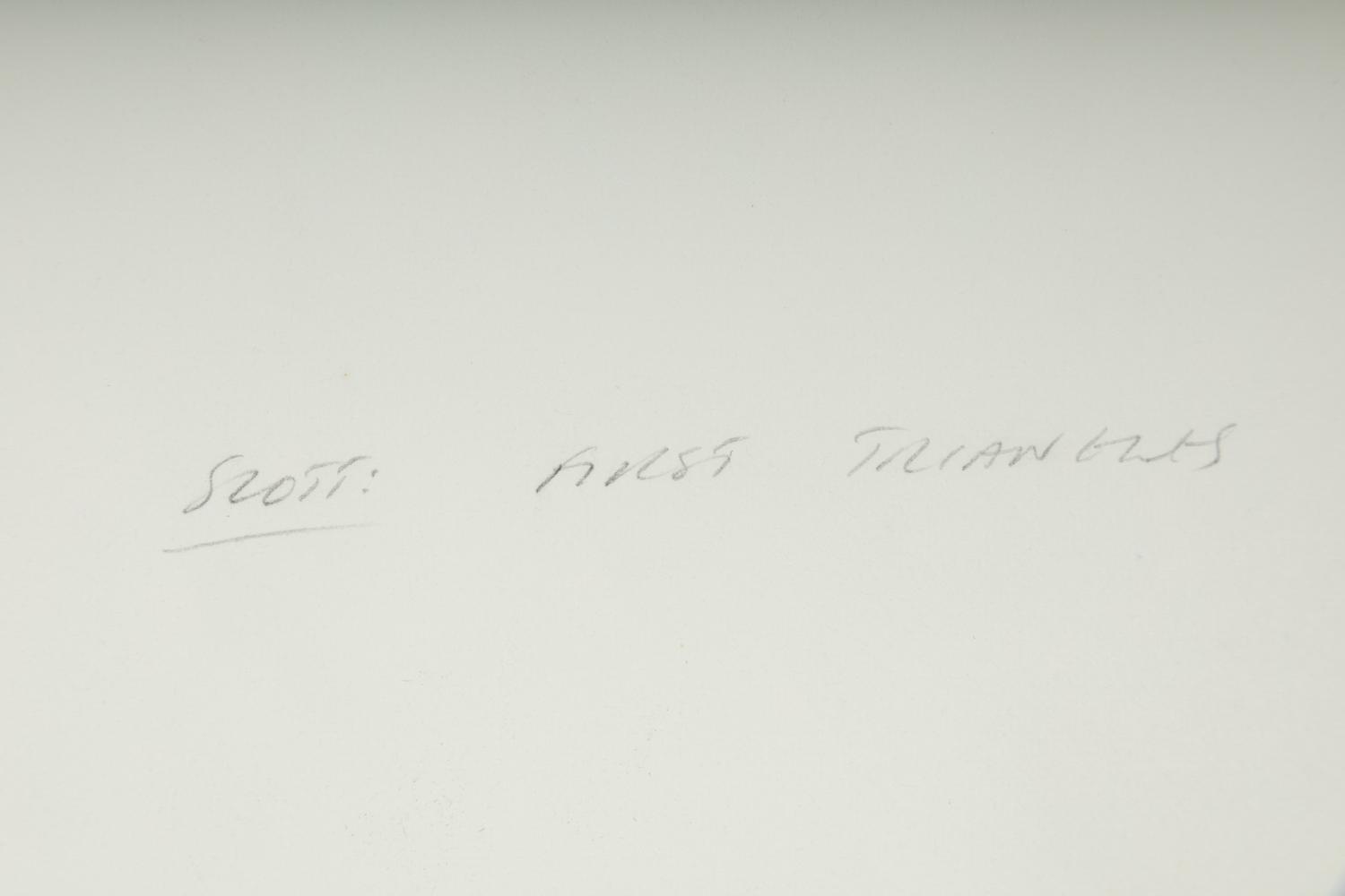 First Triangles (from A Poem for Alexander ), 1972