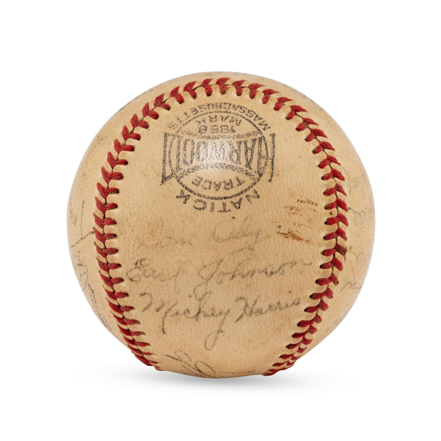 A 1941 Boston Red Sox Team Signed Autograph Baseball (Beckett Authentication Services Letter of Authenticity)