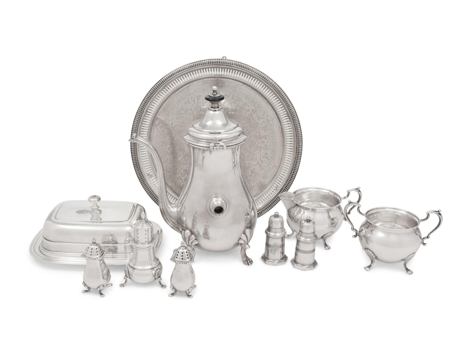 APPROVED FOR DONATION A Group of Silver and Silver-Plate Table Articles