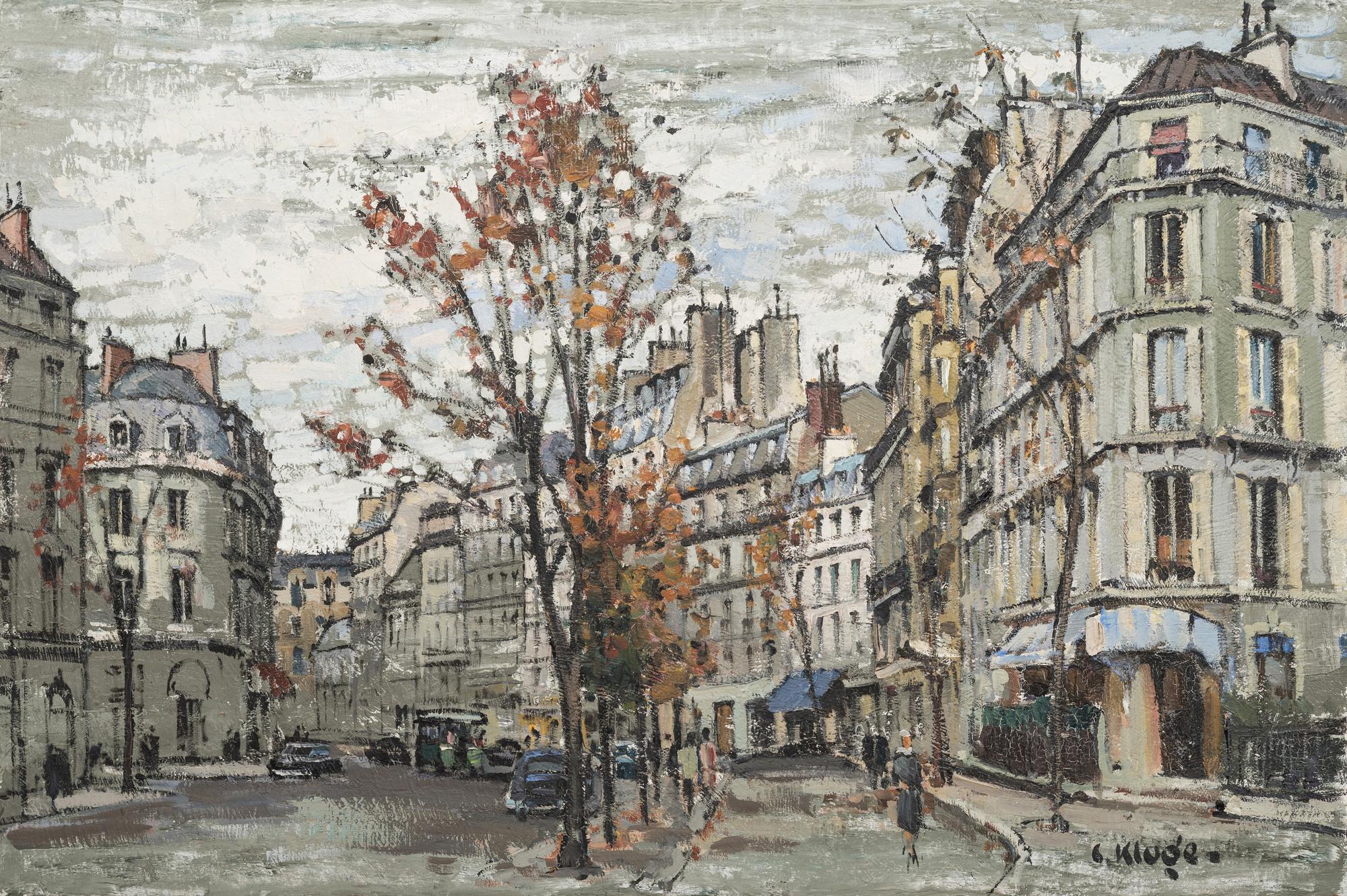 Parisian Boulevard (a double-sided painting)
