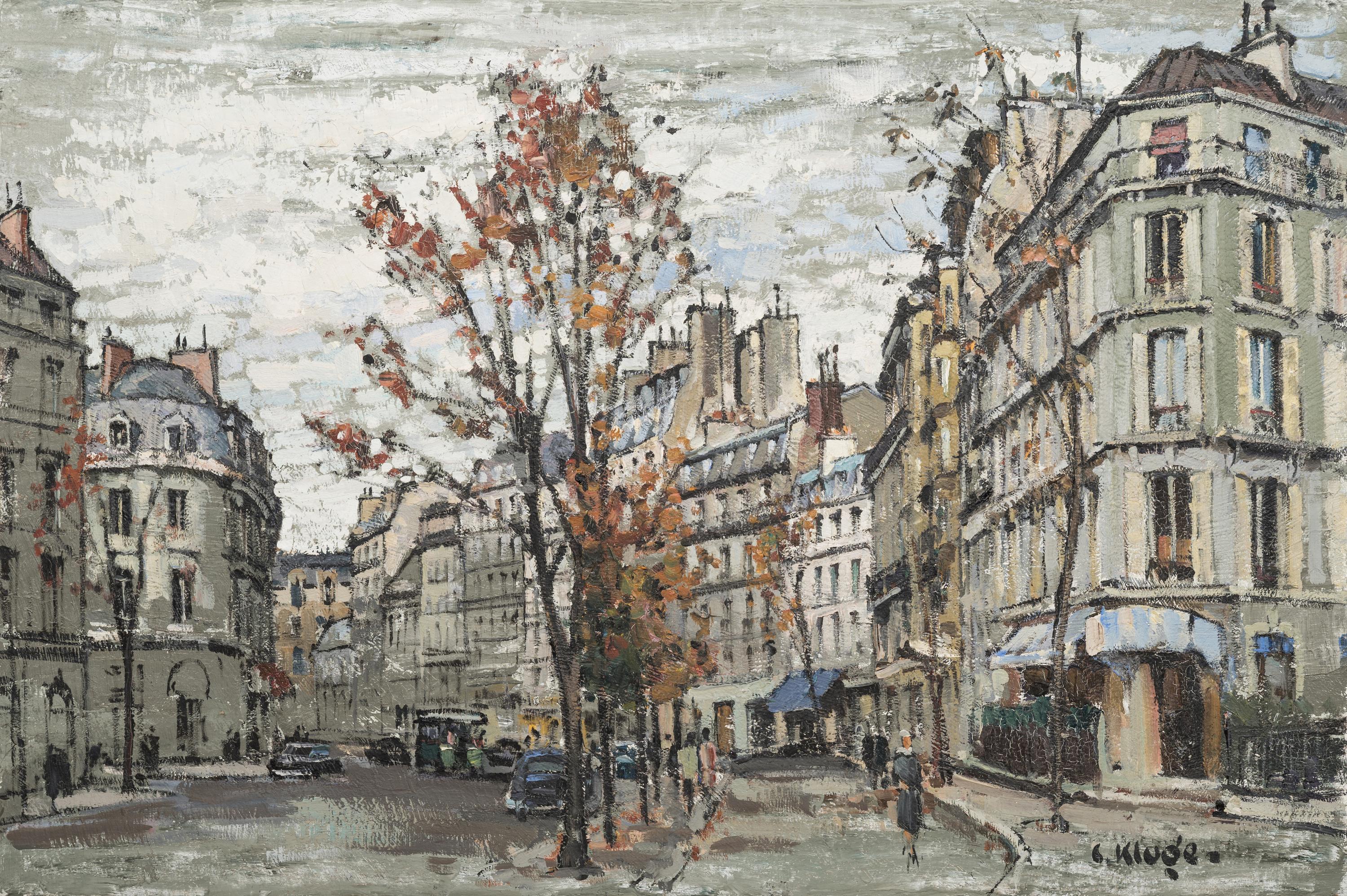 Parisian Boulevard (a double-sided painting)
