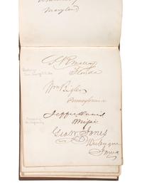 [POLITICS]. Autograph book with signatures from the James Buchanan administration, including: