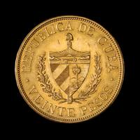 A Cuba Republic 1915 20 Peso Gold Coin