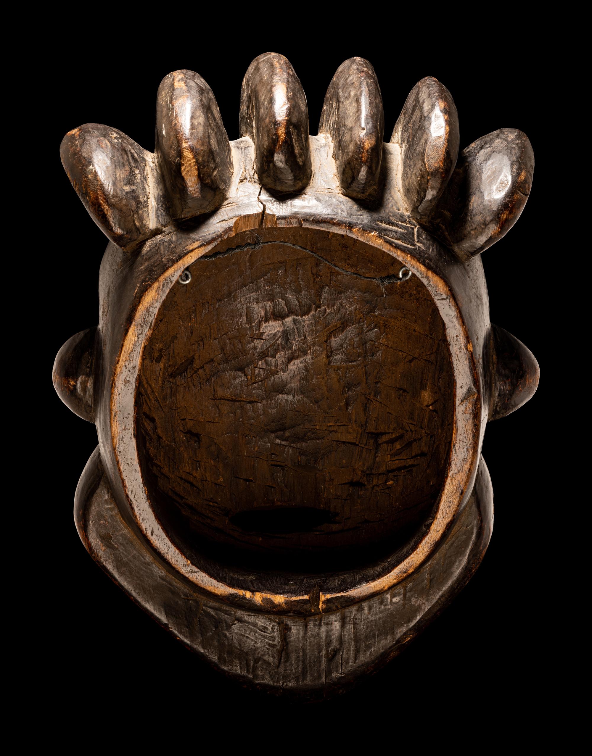 A Bamum Wood Helmet Mask