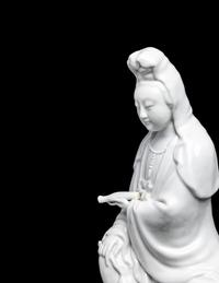 Three Chinese Blanc-de-Chine Porcelain Figures