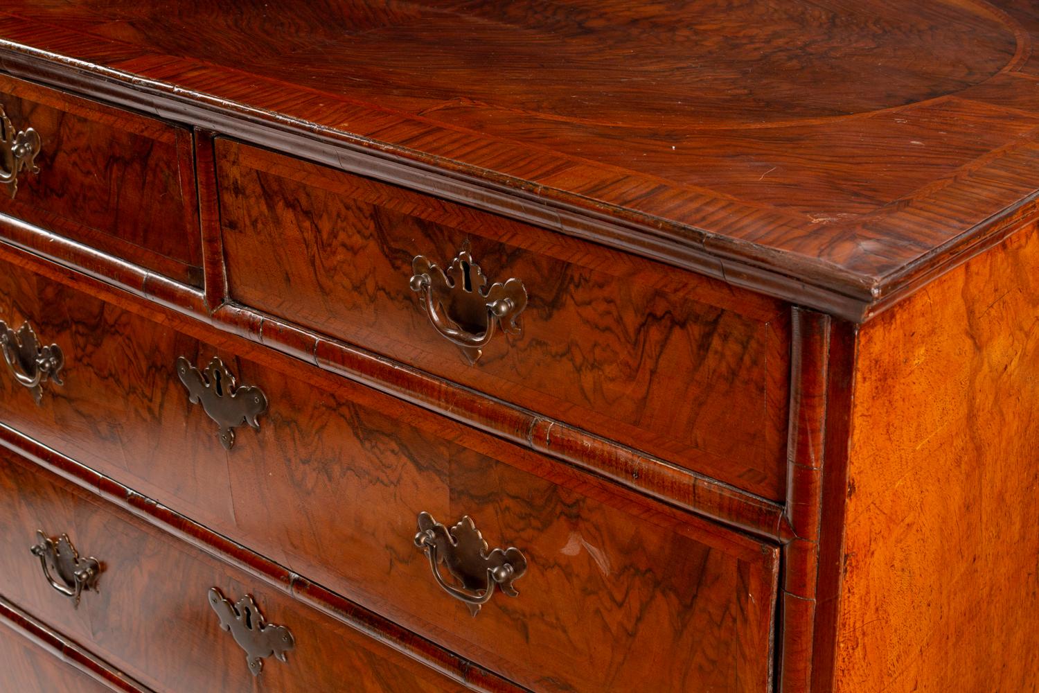 A George II Inlaid Walnut Chest on Stand