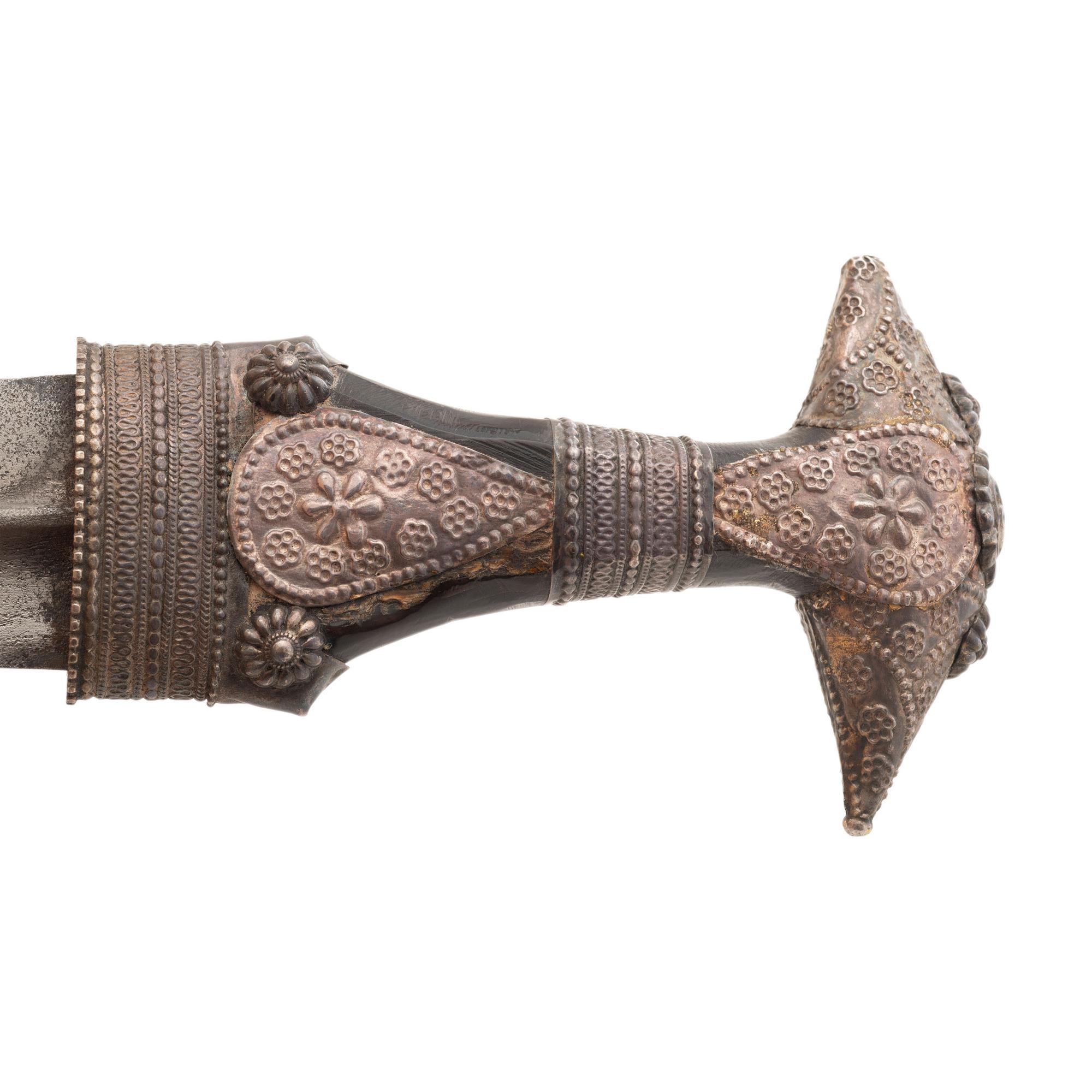 An Omani Silver Mounted Jambiya Dagger