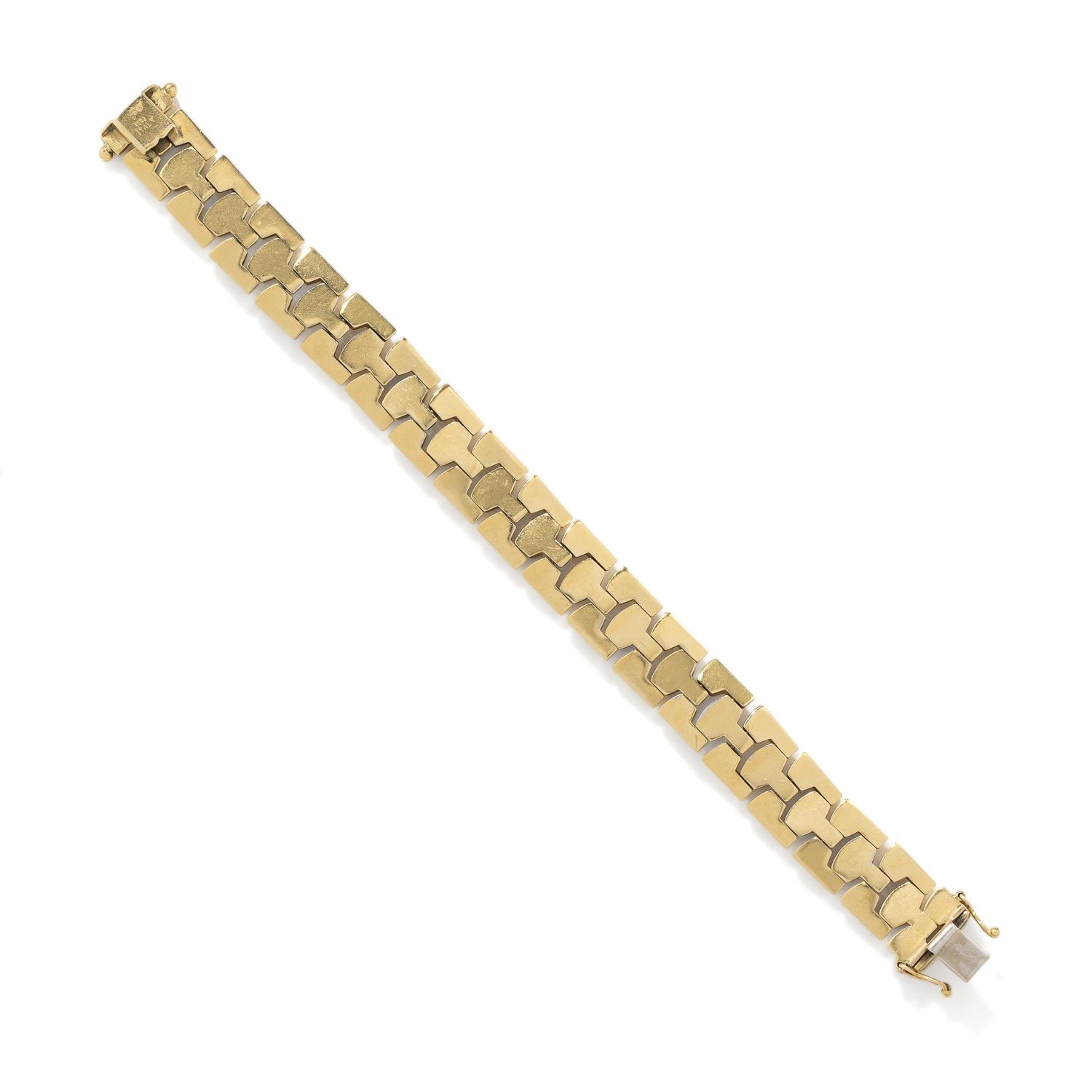 BICOLOR GOLD ZIPPER LINK BRACELET