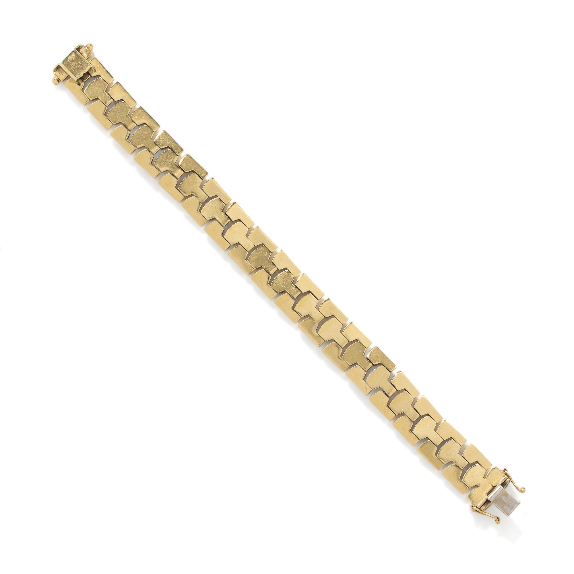 BICOLOR GOLD ZIPPER LINK BRACELET