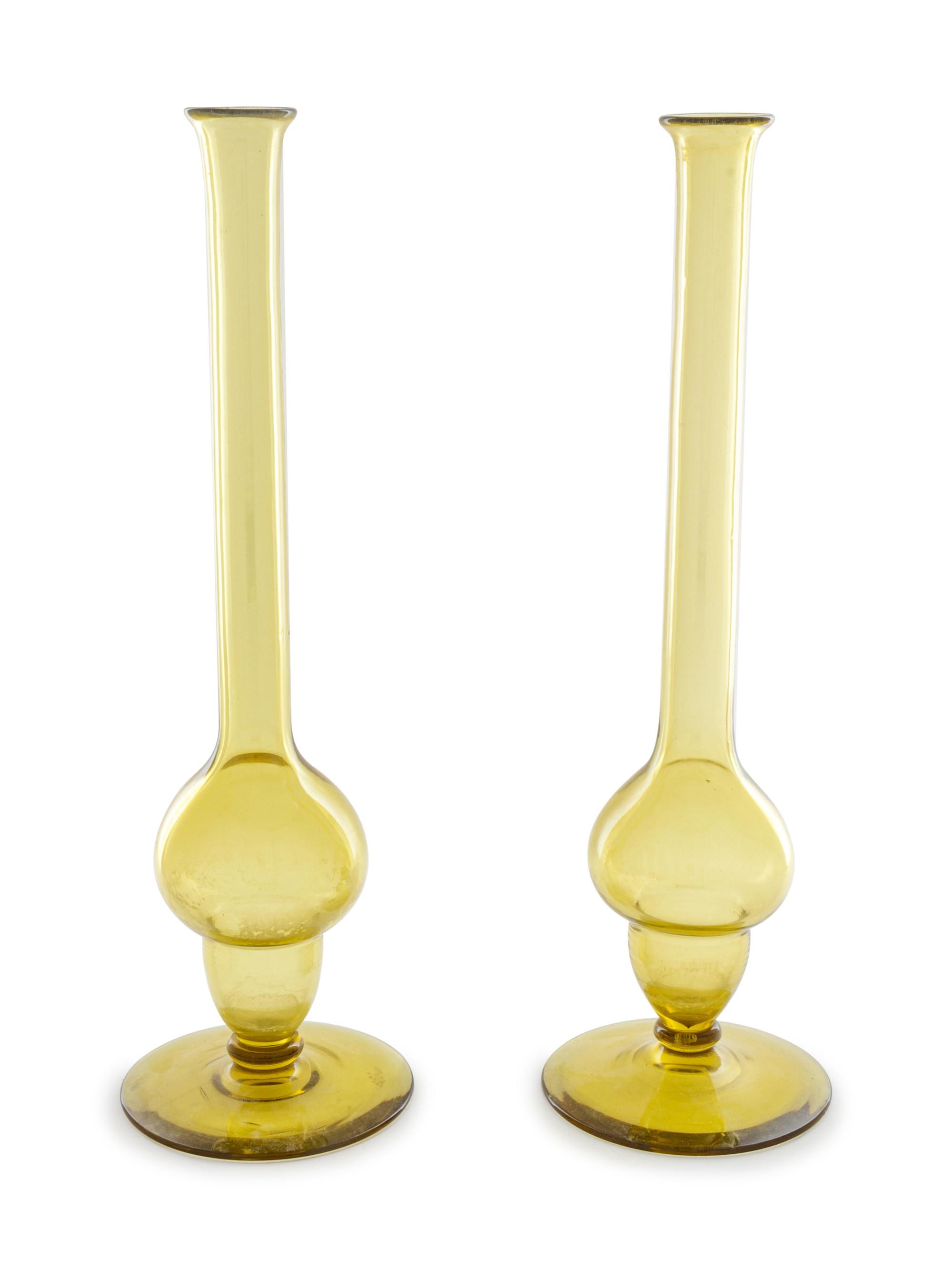 A Pair of Footed Vases