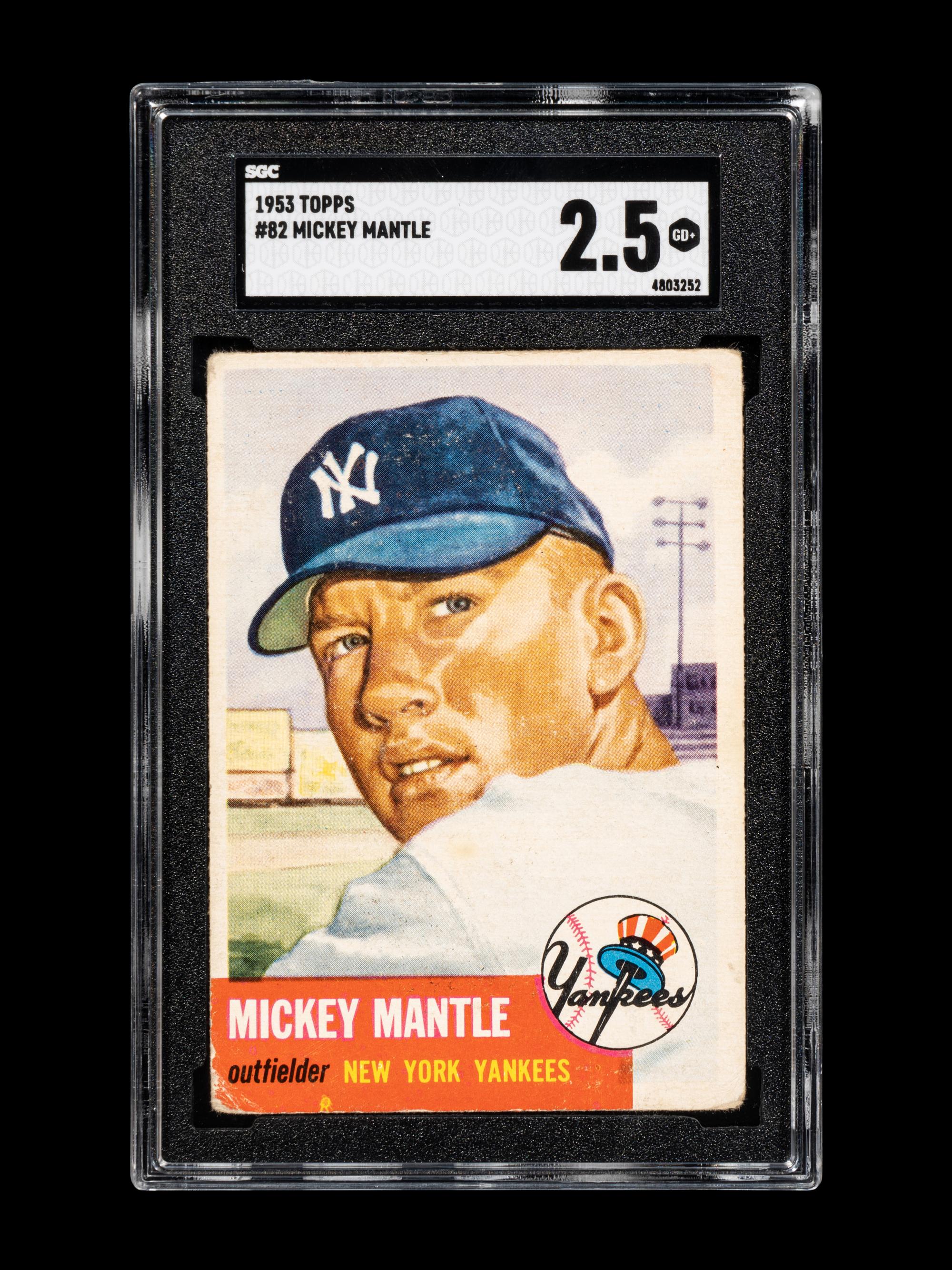 A 1953 Topps Mickey Mantle Baseball Card No. 82 (SGC 2.5 GOOD+)