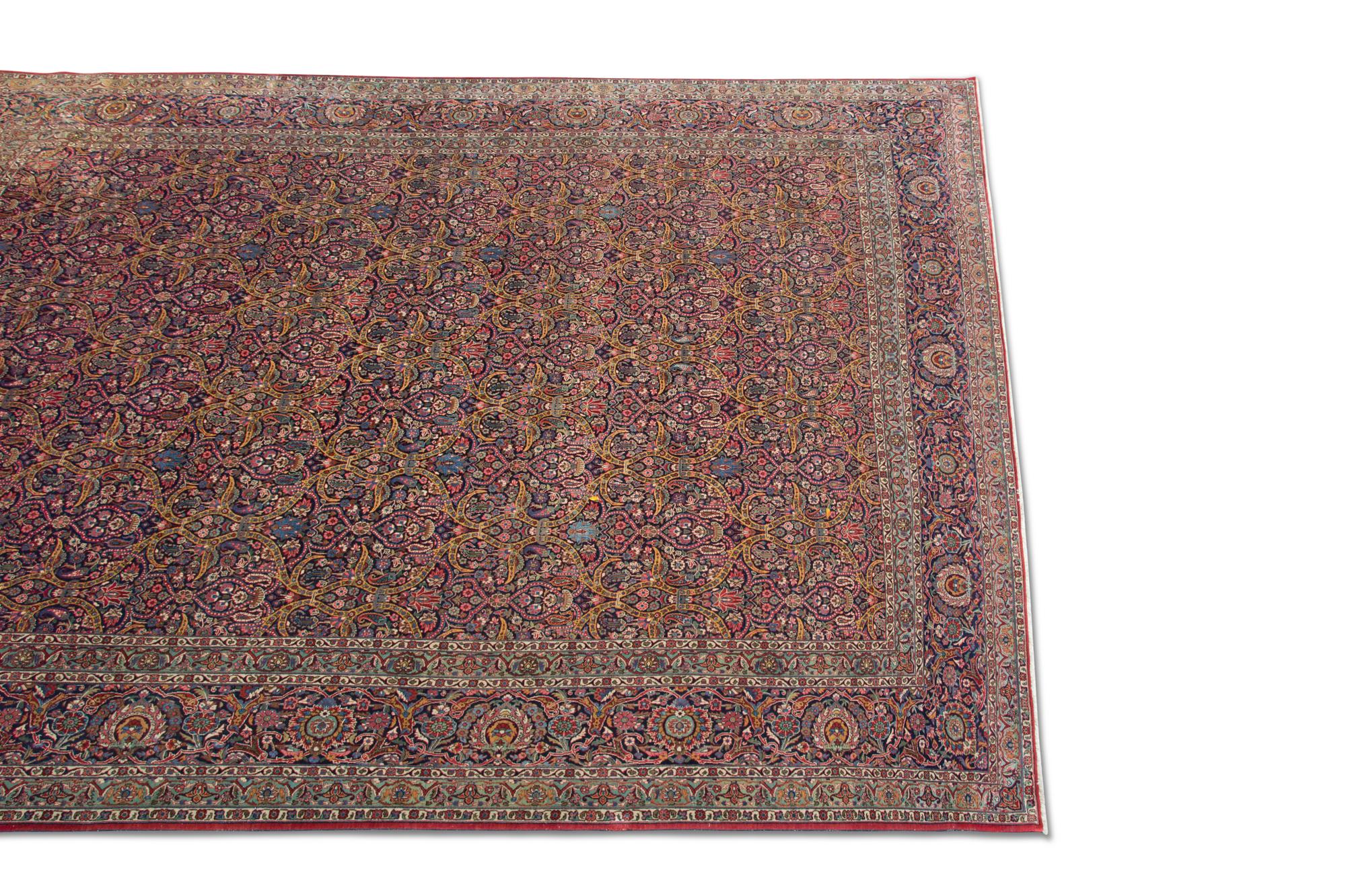 A Kashan Carpet 16 feet x 12 feet. — CIRCA 1930