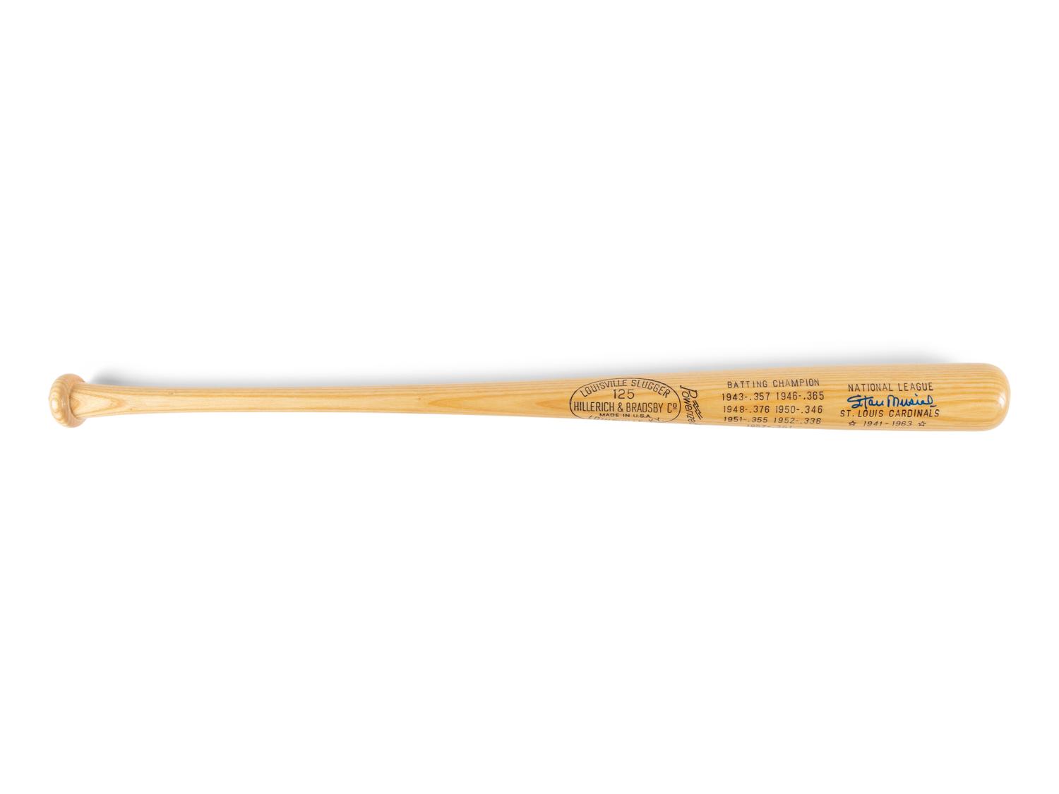 A Stan Musial Signed Autograph Bat