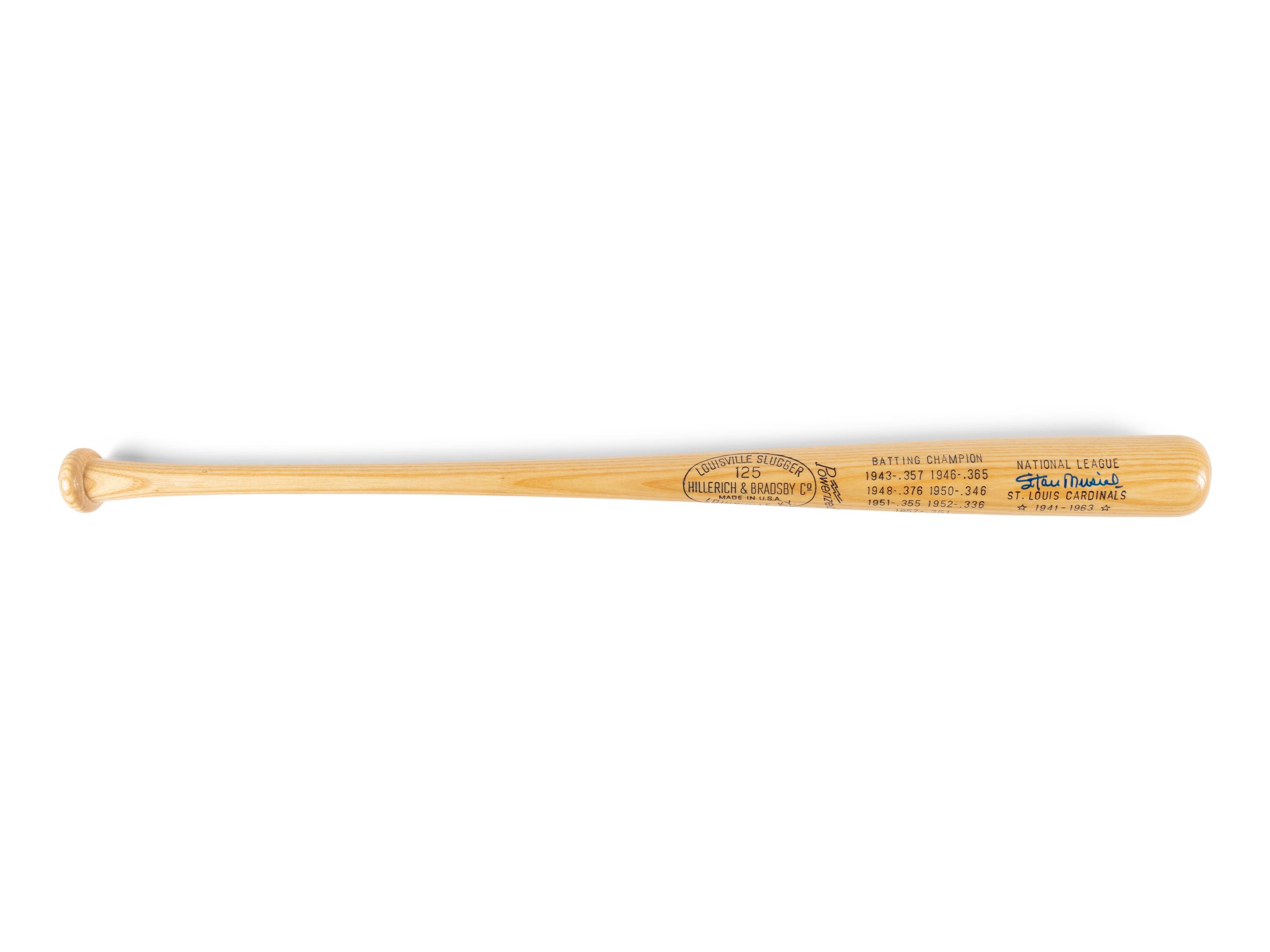 A Stan Musial Signed Autograph Bat