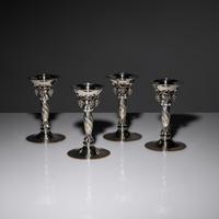 A Set of Four Georg Jensen Silver C andlesticks