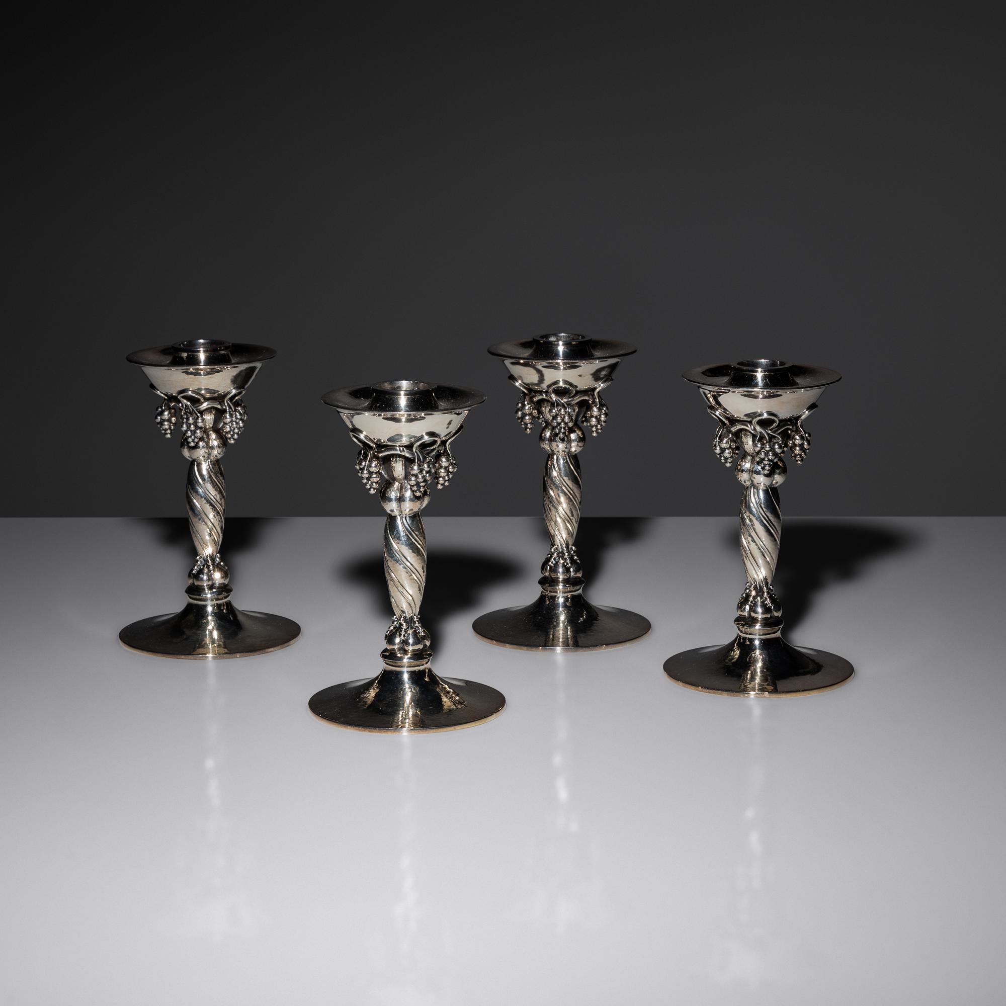 A Set of Four Georg Jensen Silver C andlesticks