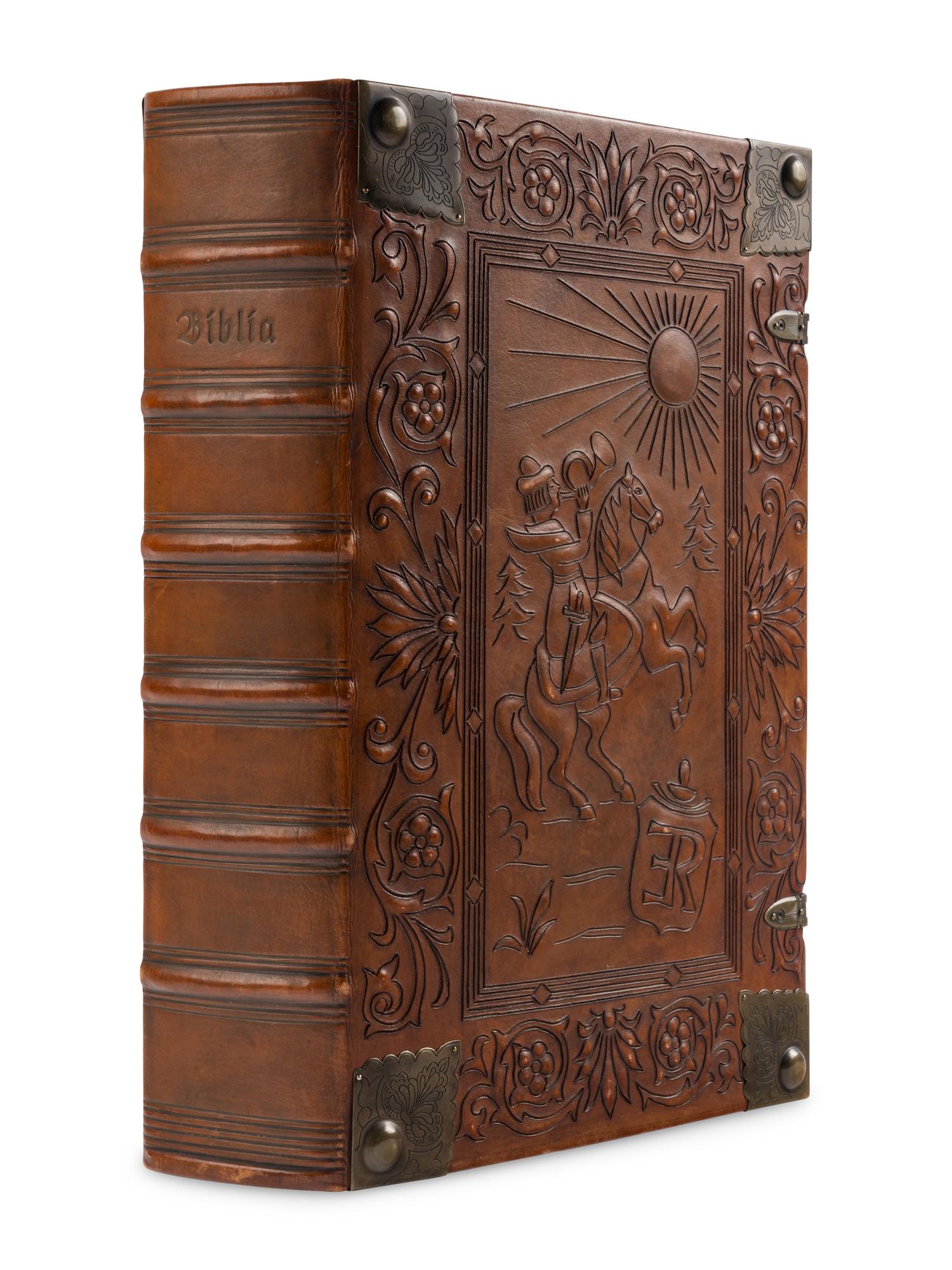[BINDING - ERNST RÜCKERT]. LUTHER, Martin (1483-1586). Biblia, Das Ist: Die Gantze Heilige Schrift, Altes und Neues Testaments... Lüneburg: Sternischen Buchdruderen, 1750.