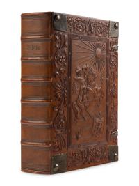 [BINDING - ERNST RÜCKERT]. LUTHER, Martin (1483-1586). Biblia, Das Ist: Die Gantze Heilige Schrift, Altes und Neues Testaments... Lüneburg: Sternischen Buchdruderen, 1750.