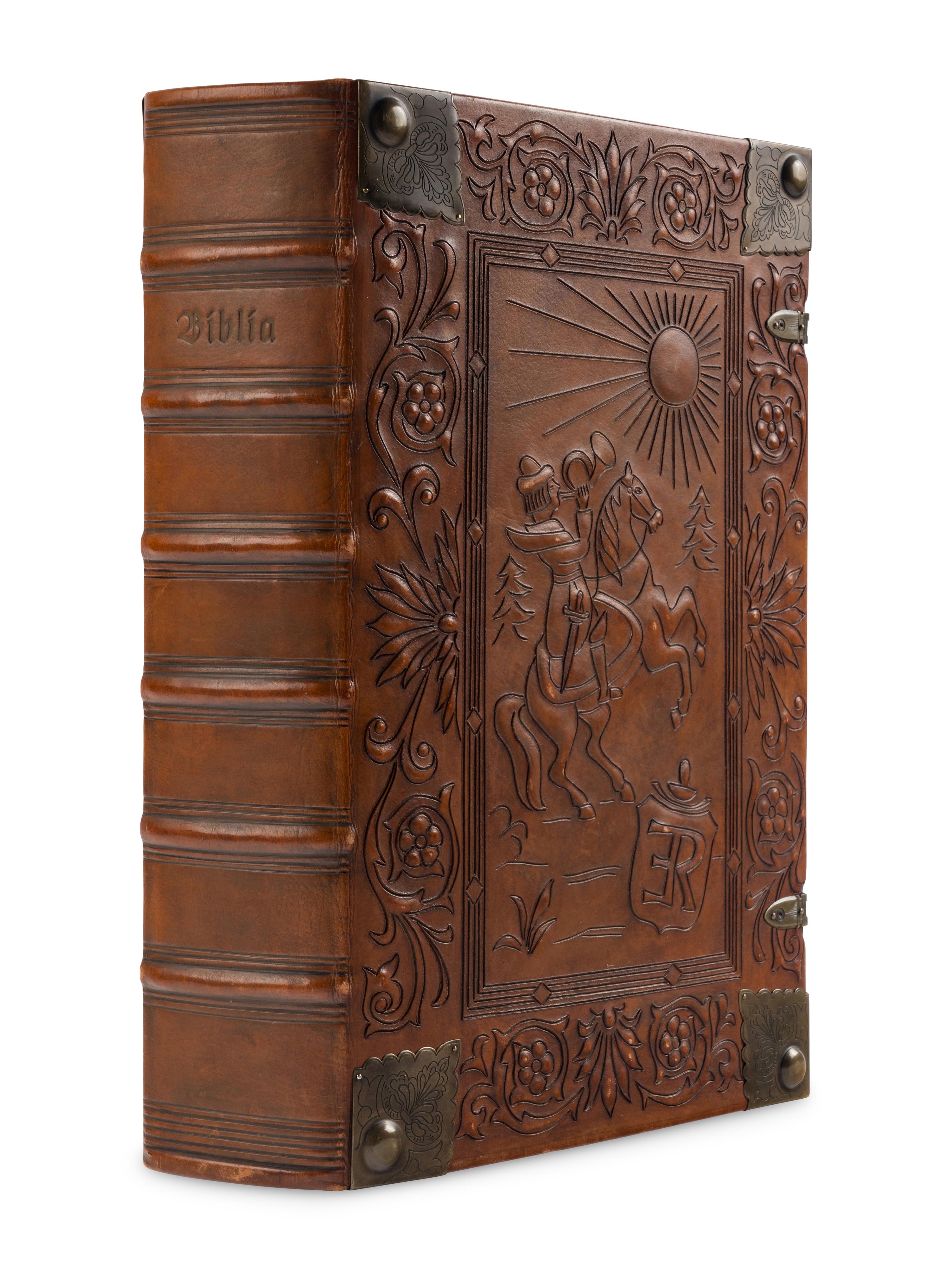 [BINDING - ERNST RÜCKERT]. LUTHER, Martin (1483-1586). Biblia, Das Ist: Die Gantze Heilige Schrift, Altes und Neues Testaments... Lüneburg: Sternischen Buchdruderen, 1750.