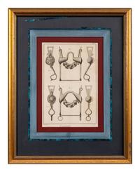 Four Engravings Depicting Horse Spurs, after Louis-Jacques Goussier