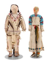 Sioux Beaded Hide Dolls