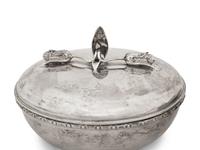 Two Swedish Silver Covered Circular Boxes