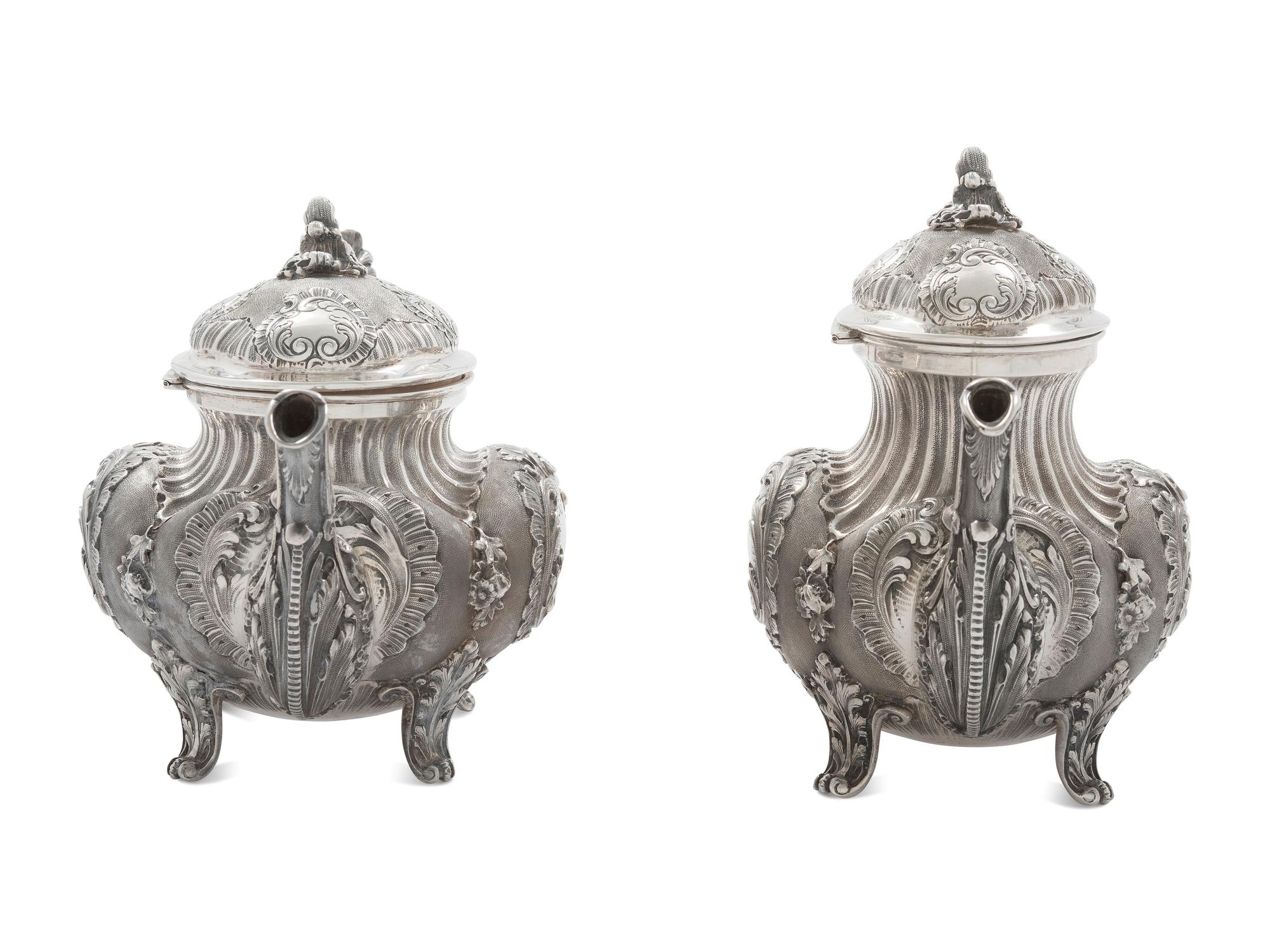 An Italian Silver Four-Piece Tea Service