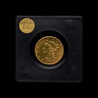 An 1892-CC Liberty Head $5 Gold Coin