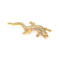 DEMANTOID GARNET AND DIAMOND SALAMANDER BROOCH