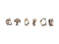 TIFFANY & CO., COLLECTION OF YELLOW GOLD AND STERLING SILVER EARRINGS