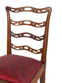 A Set of Six Federal Pierced and Carved Mahogany Dining Chairs