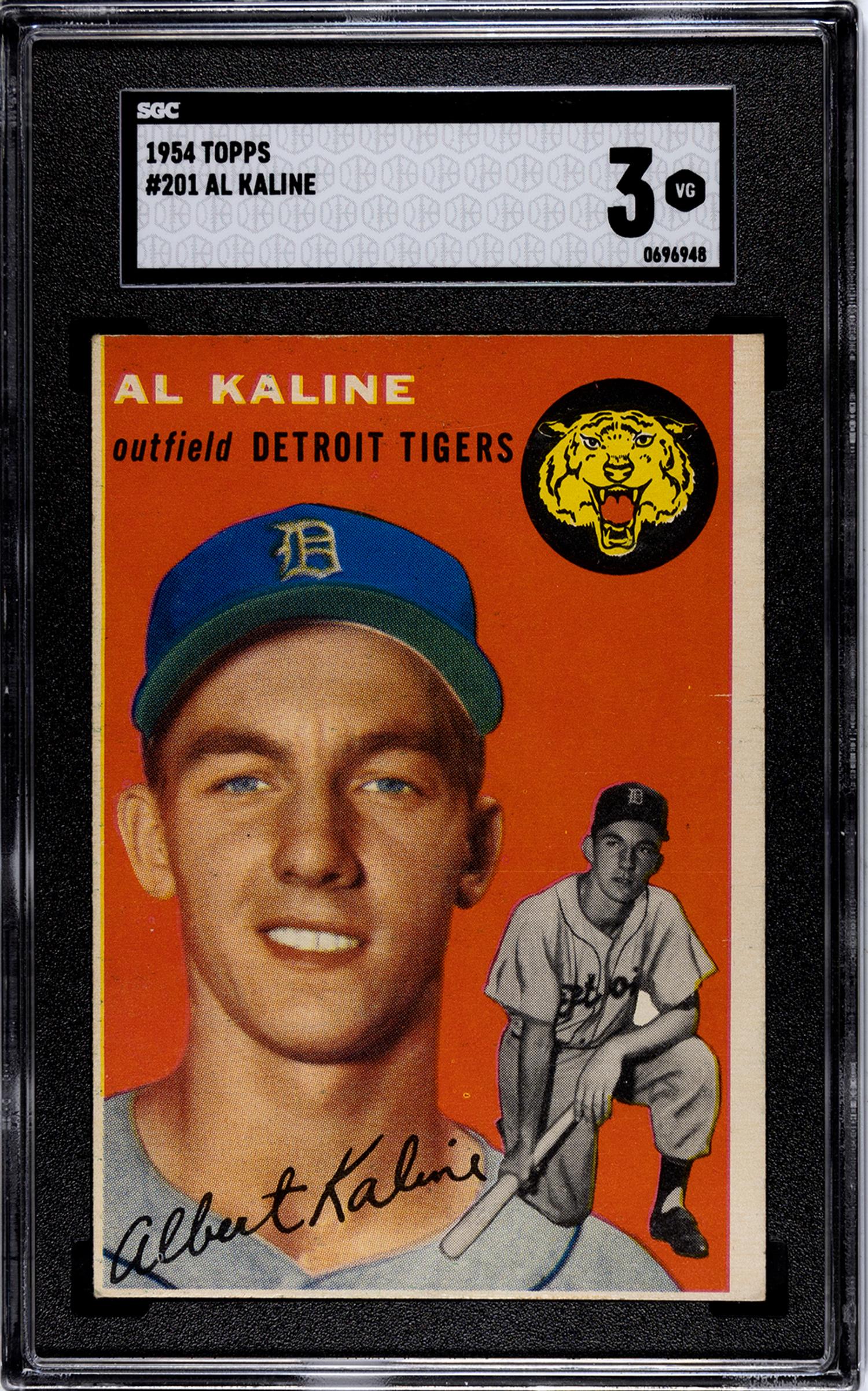 A 1954 Topps Al Kaline Rookie Baseball Card No. 201 (SGC 3 VG)